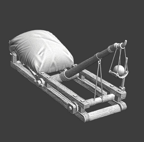 Medieval Onager catapult model